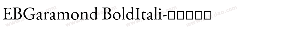 EBGaramond BoldItali字体转换